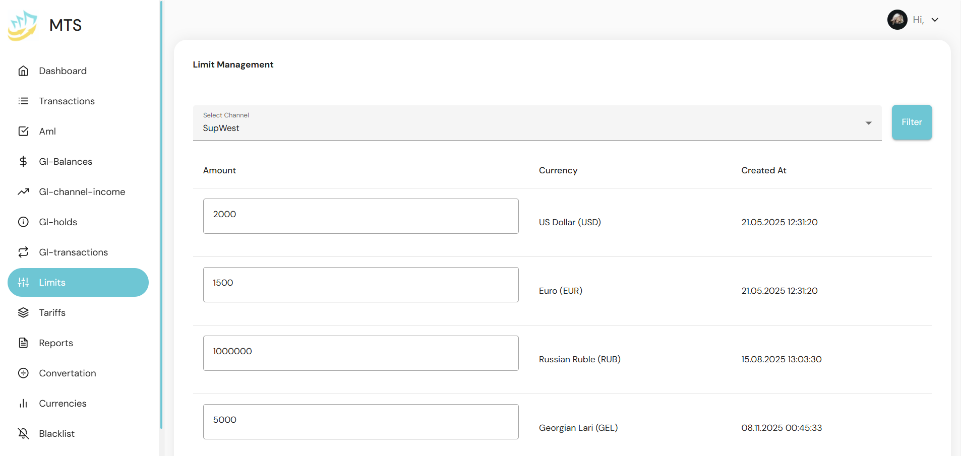 MTS - ფულადი გზავნილების მართვის პლატფორმა
